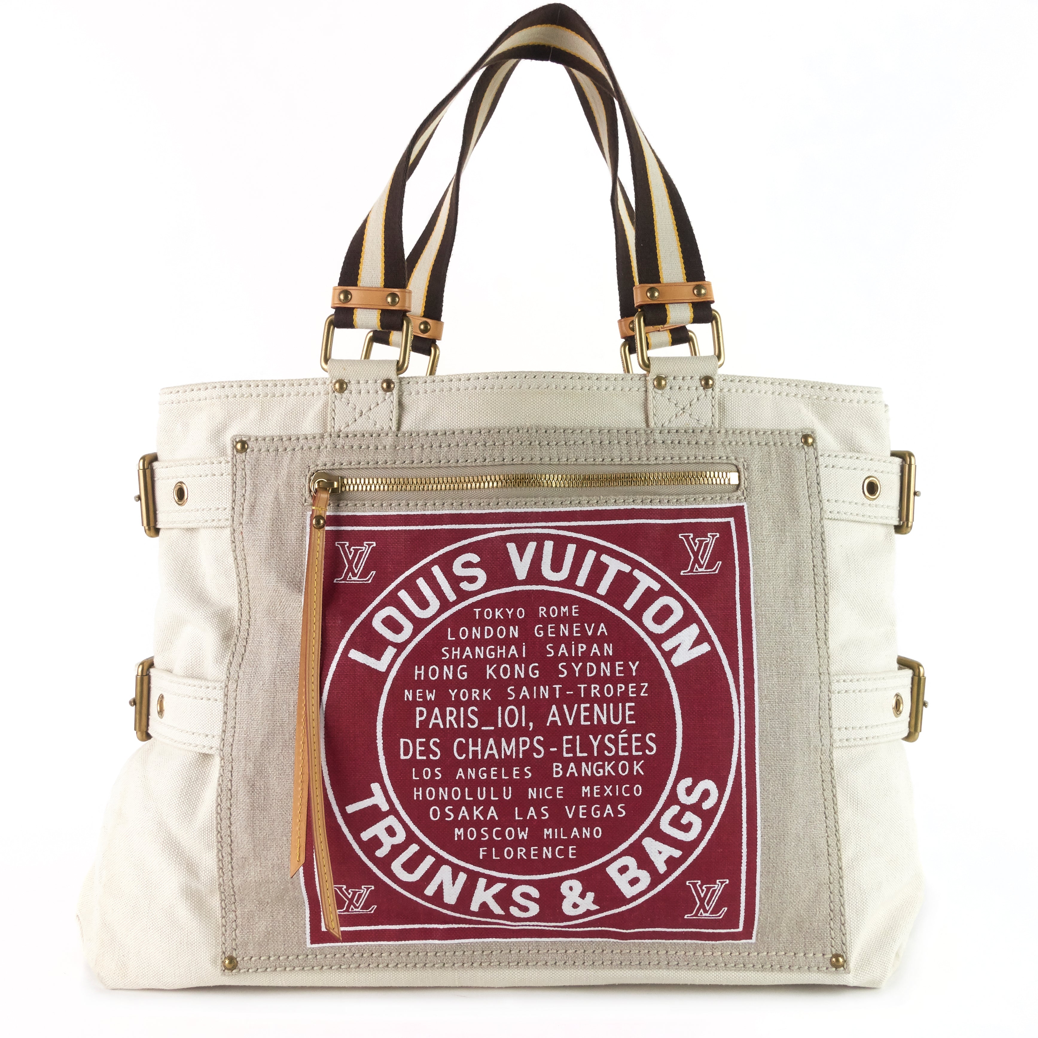 Louis Vuitton Globe Shopper Bag Tote Beige Cloth ref.736487 - Joli Closet