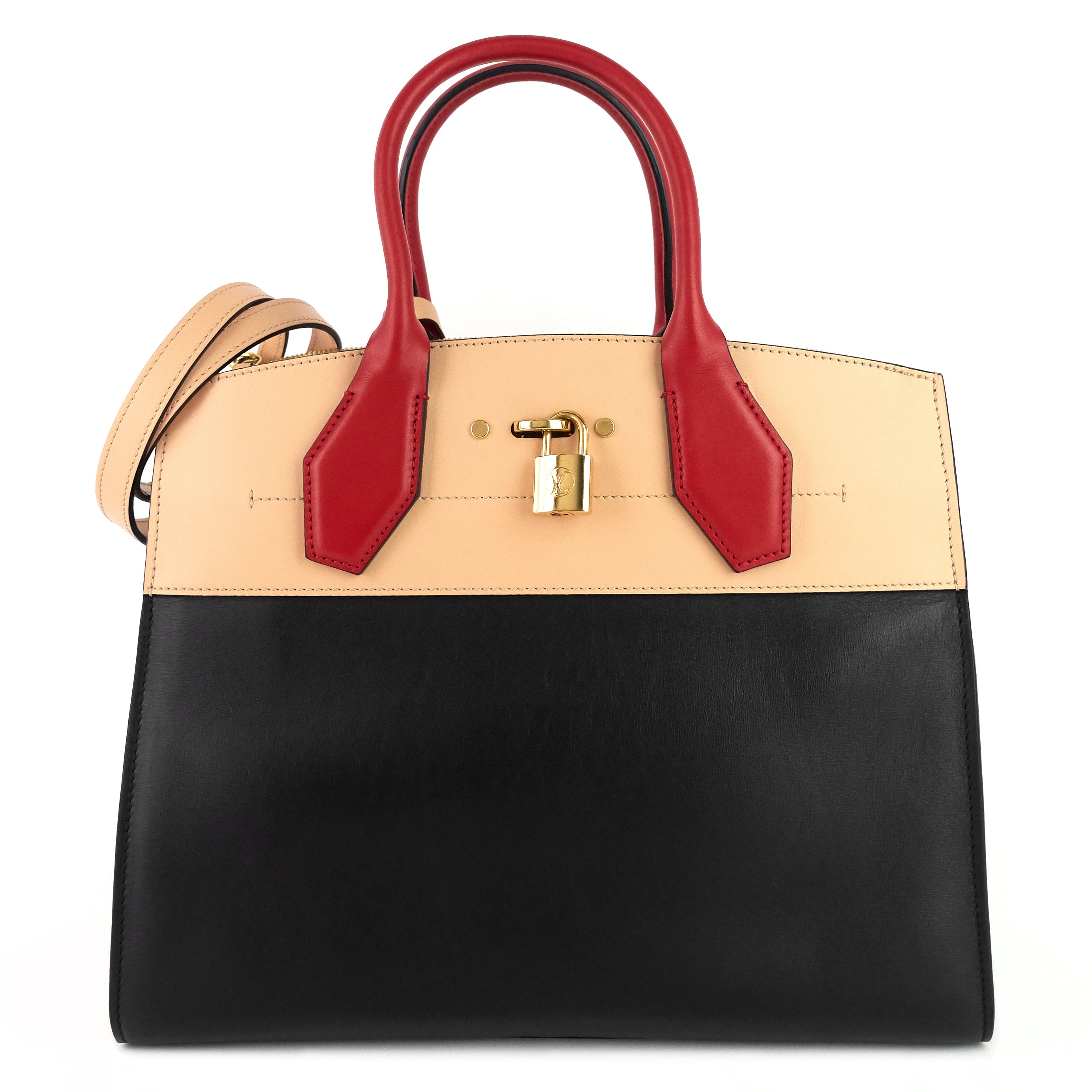 Louis Vuitton Galet Leather City Steamer mm Bag