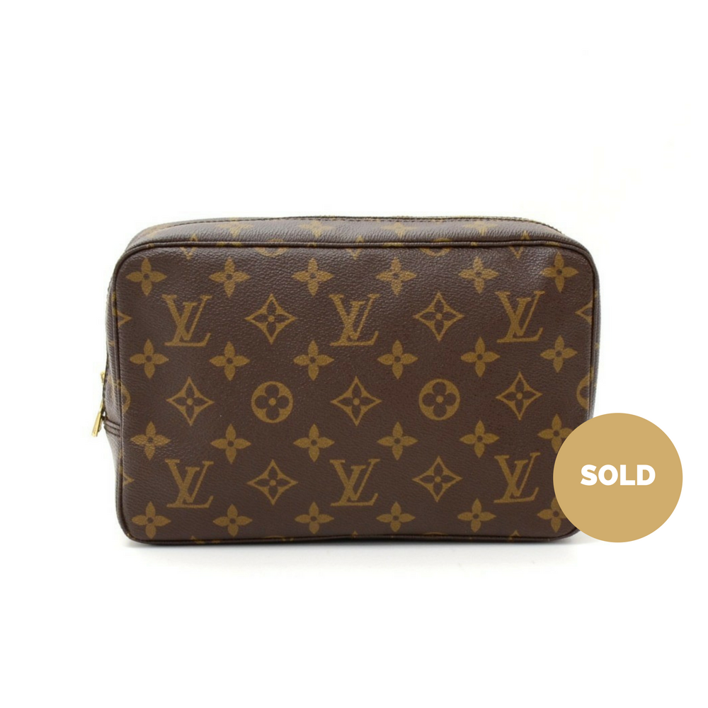 Louis Vuitton Trousse Toilette 23 Monogram Canvas Cosmetic Pouch Brown