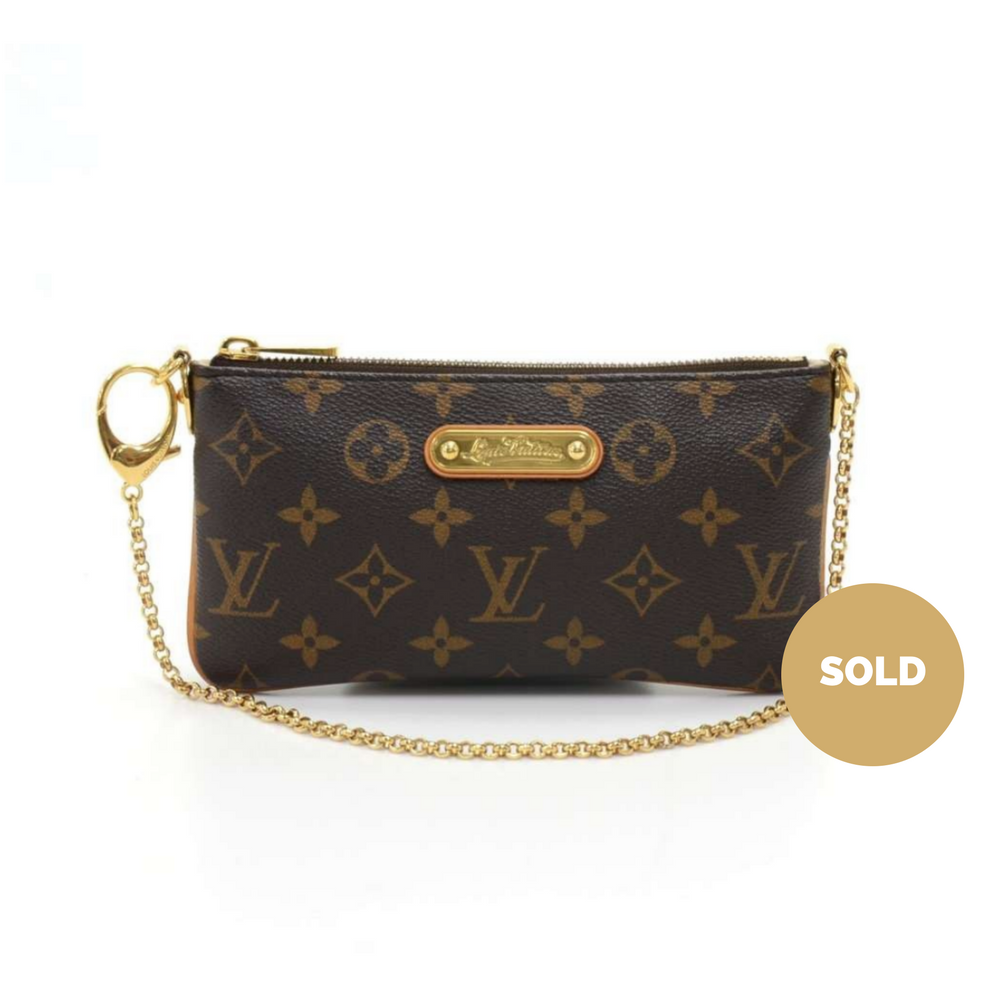 Louis Vuitton Brown Monogram Canvas Milla Pochette Clutch Bag