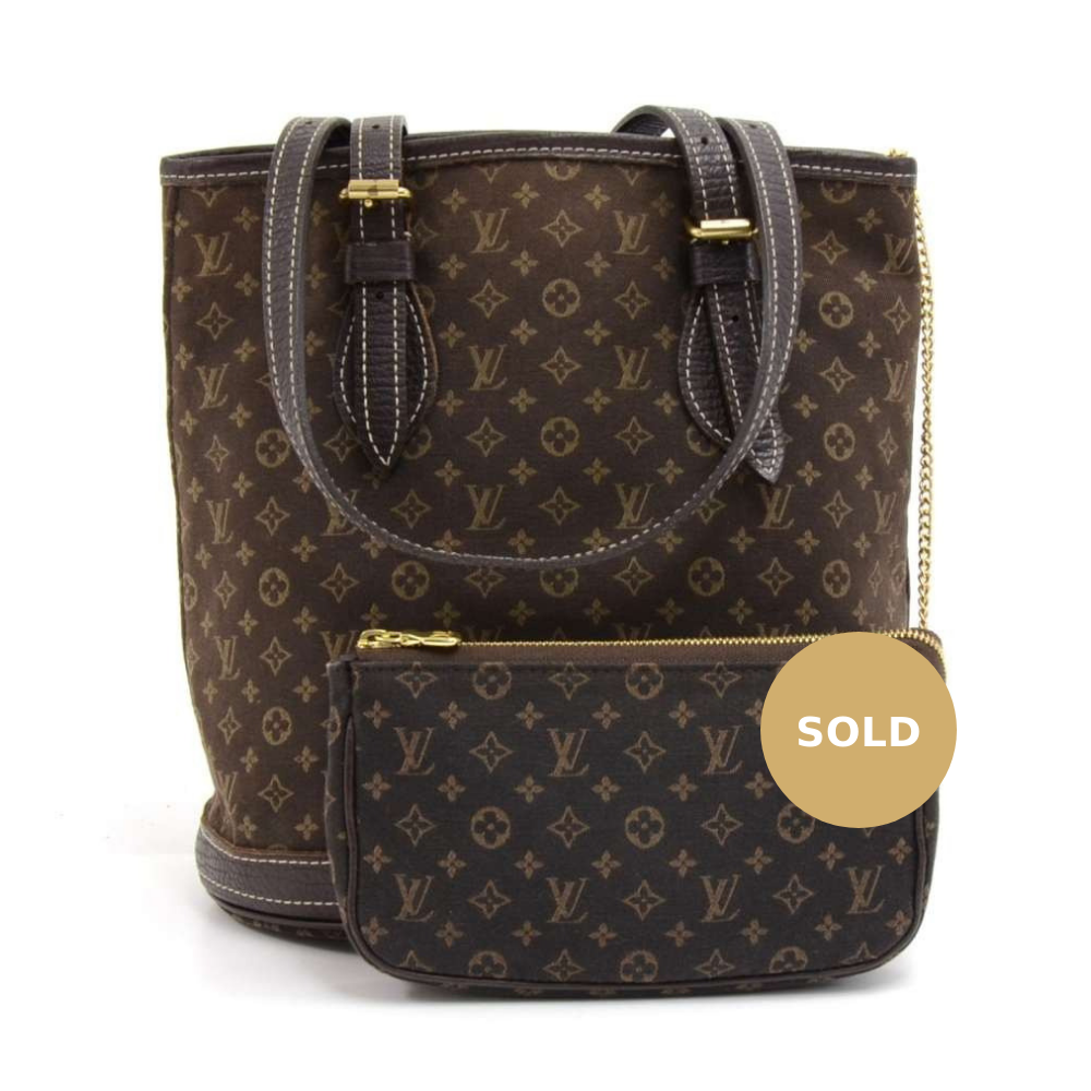 LOUIS VUITTON Monogram Mini Lin Bucket PM Shoulder Bag - Sale