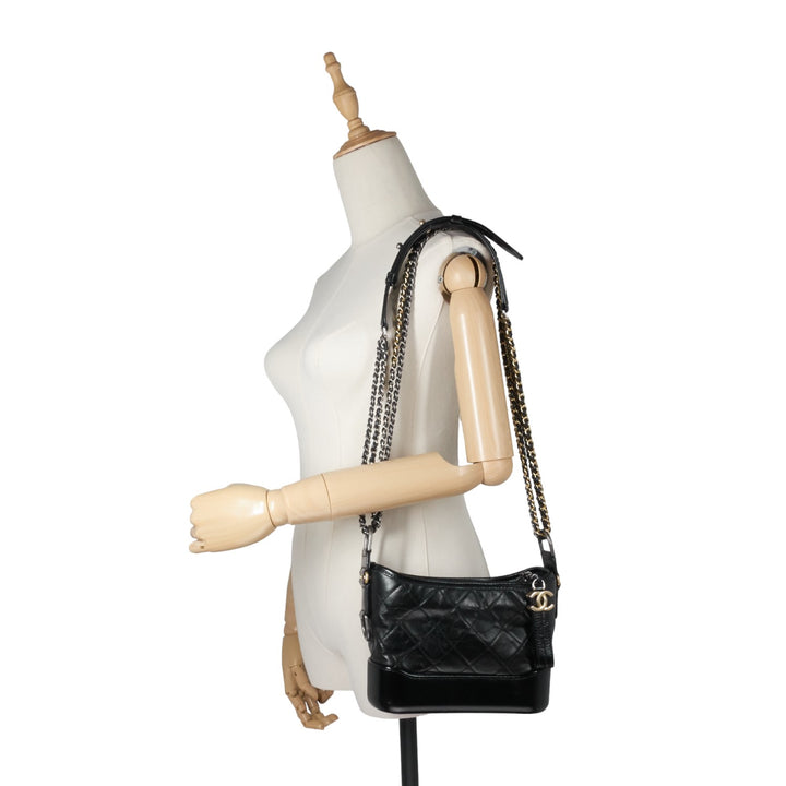 Gabrielle Small Aged Leather Hobo Bag