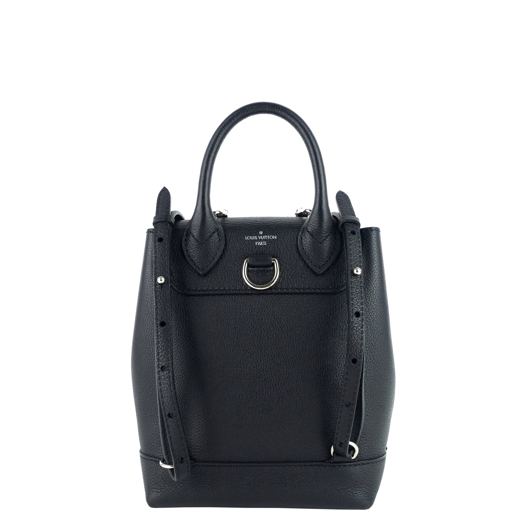 Louis Vuitton Black Mini LockMe Backpack Leather Pony-style