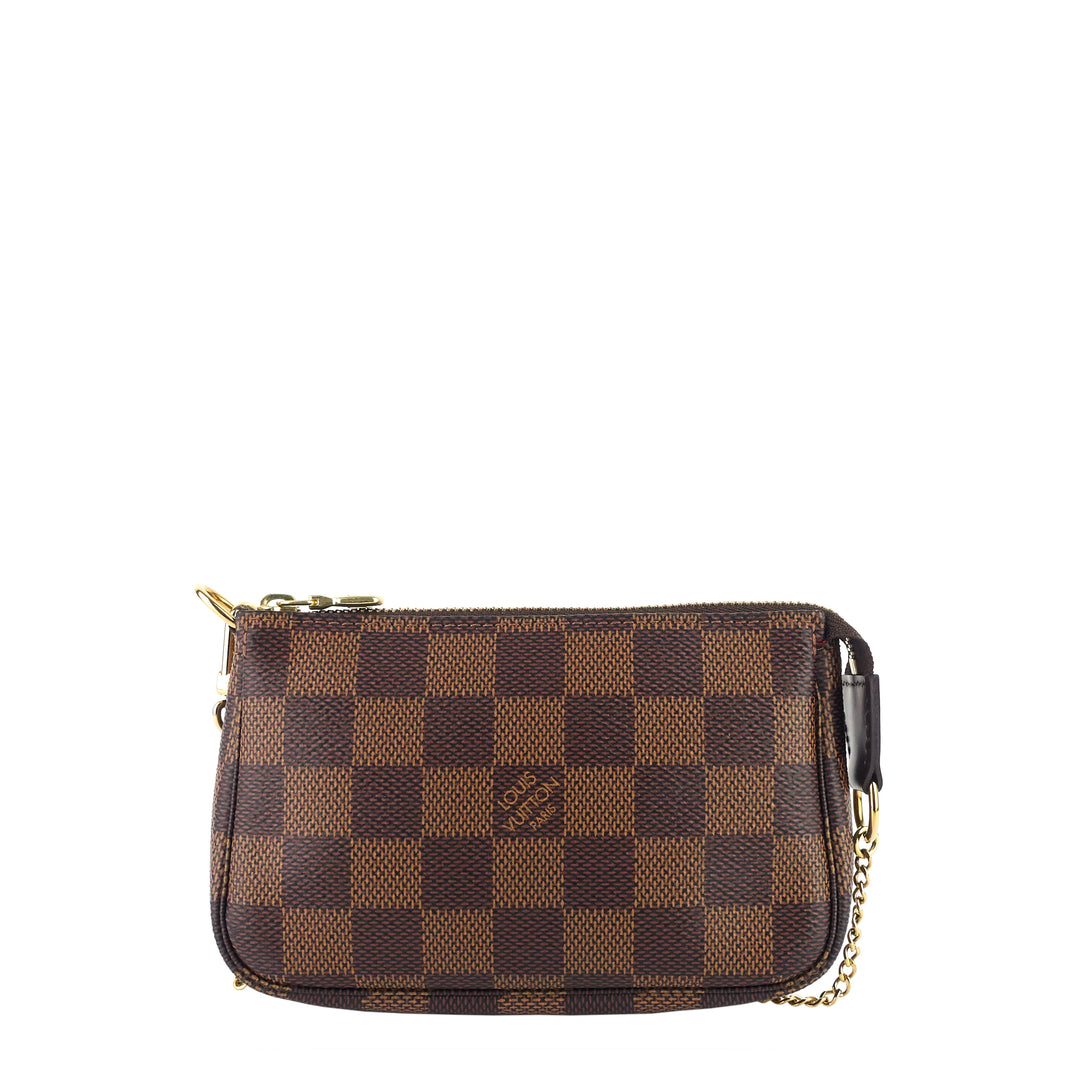 Pochette Accessoires Mini Damier Ebene Canvas Bag