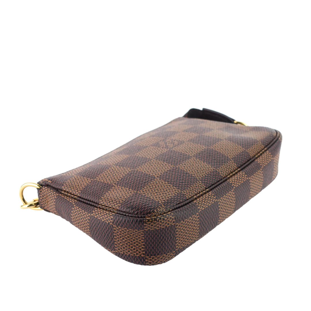 Pochette Accessoires Mini Damier Ebene Canvas Bag