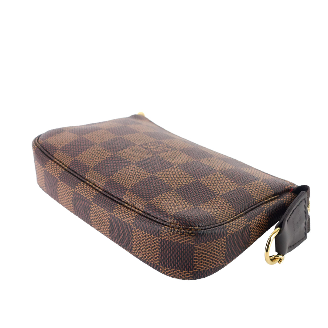 Pochette Accessoires Mini Damier Ebene Canvas Bag