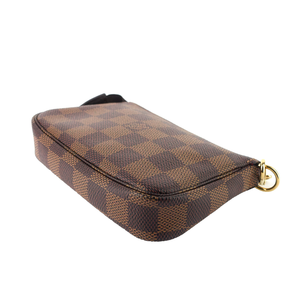 Pochette Accessoires Mini Damier Ebene Canvas Bag