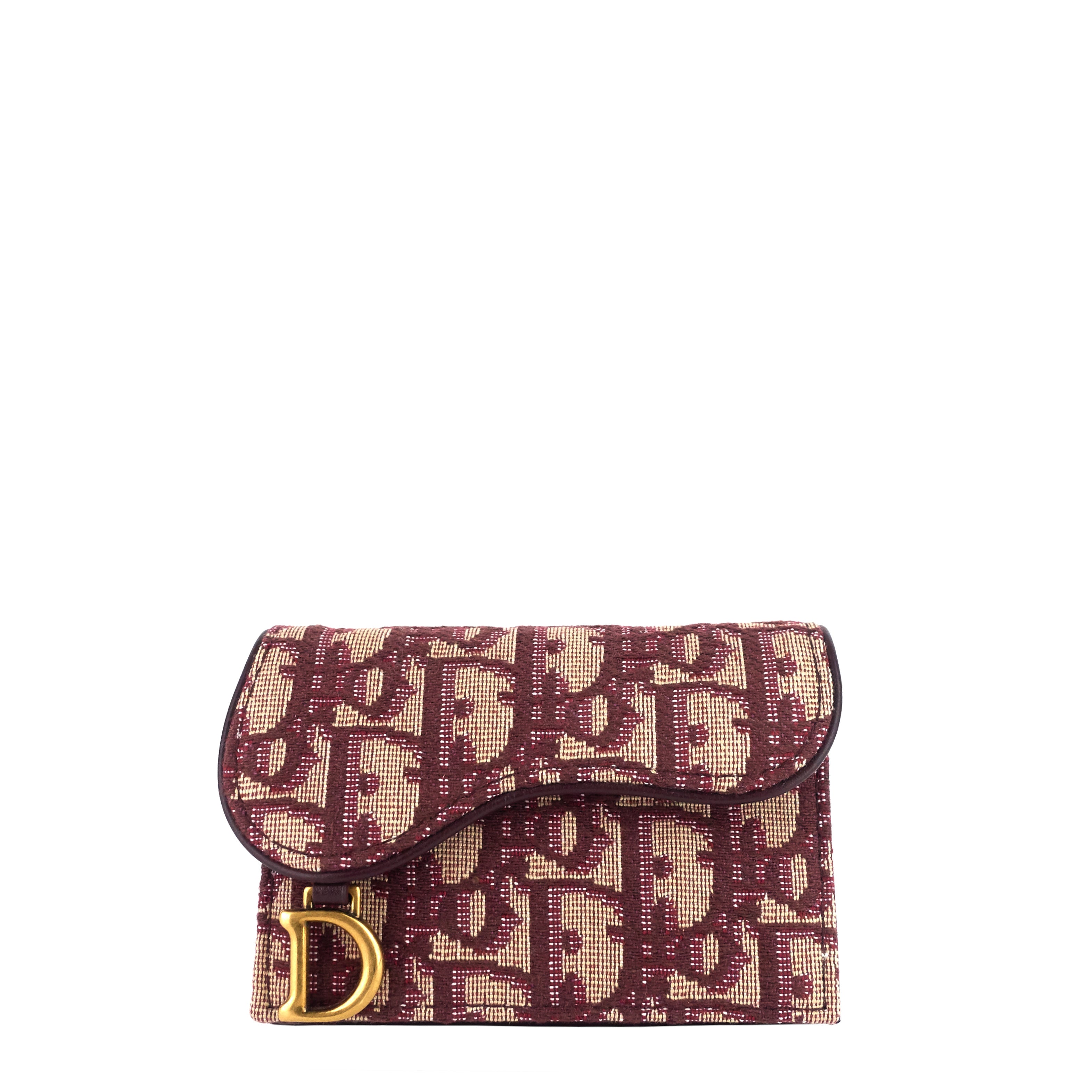 Saddle Lotus Dior Oblique Jacquard Wallet Poshbag Boutique