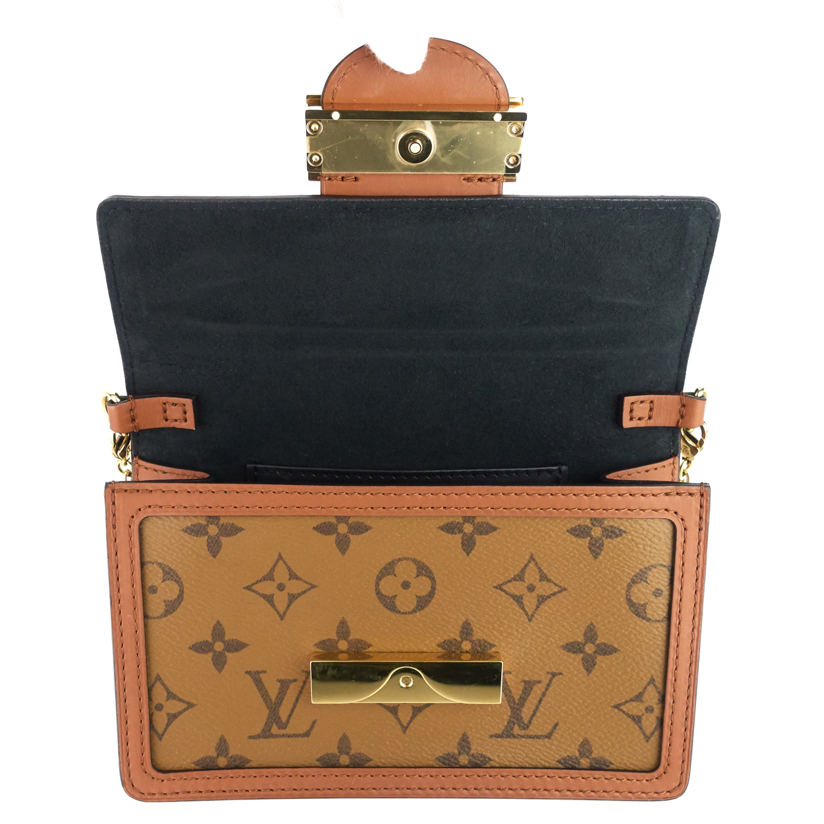 Dauphine Chain Wallet Reverse Monogram Bag Poshbag Boutique