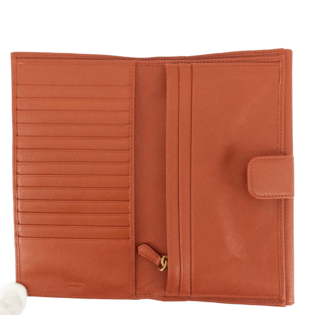 Continental Logo Saffiano Leather Wallet