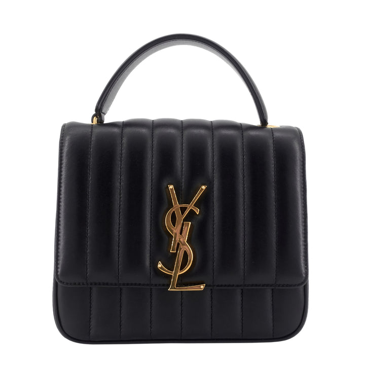 Vicky Medium Monogram Leather Crossbody Bag