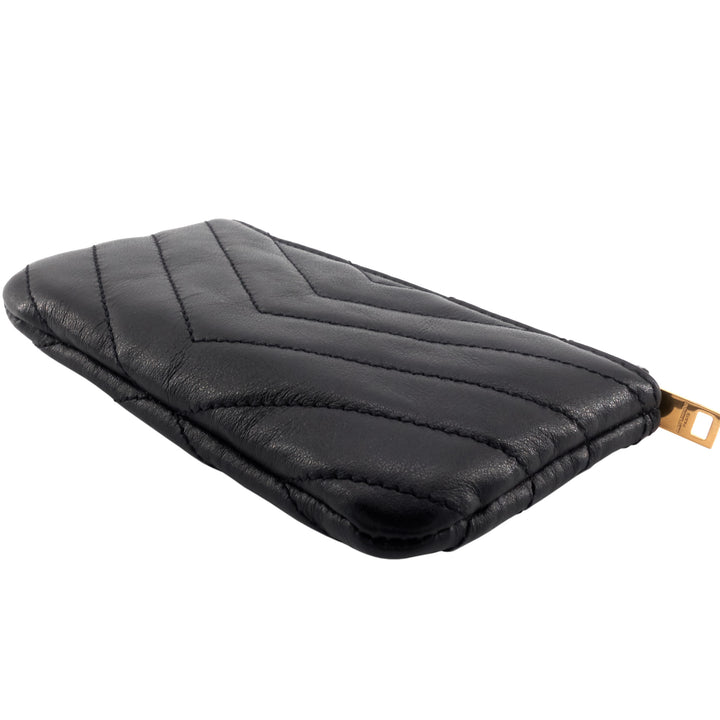 Monogram Lambskin Leather Key Pouch