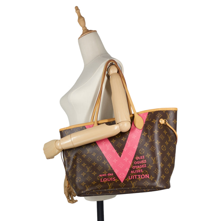 Neverfull MM Cities V Monogram Canvas Tote Bag