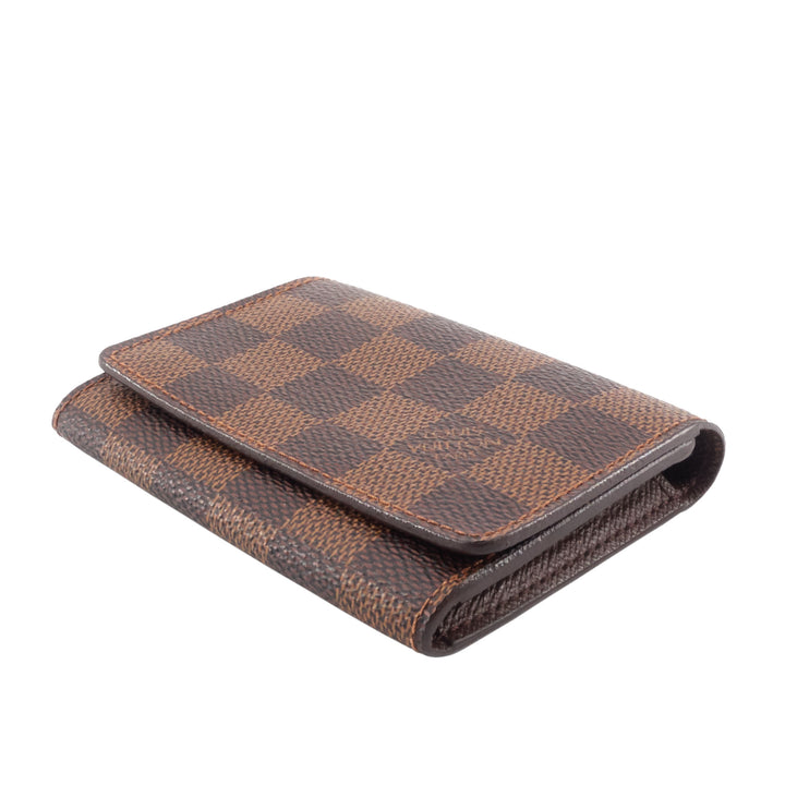 Damier Ebene Canvas Card Holder