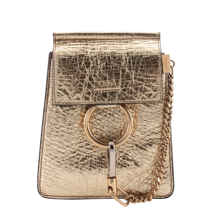 Mini Faye Metallic Calfskin Bag