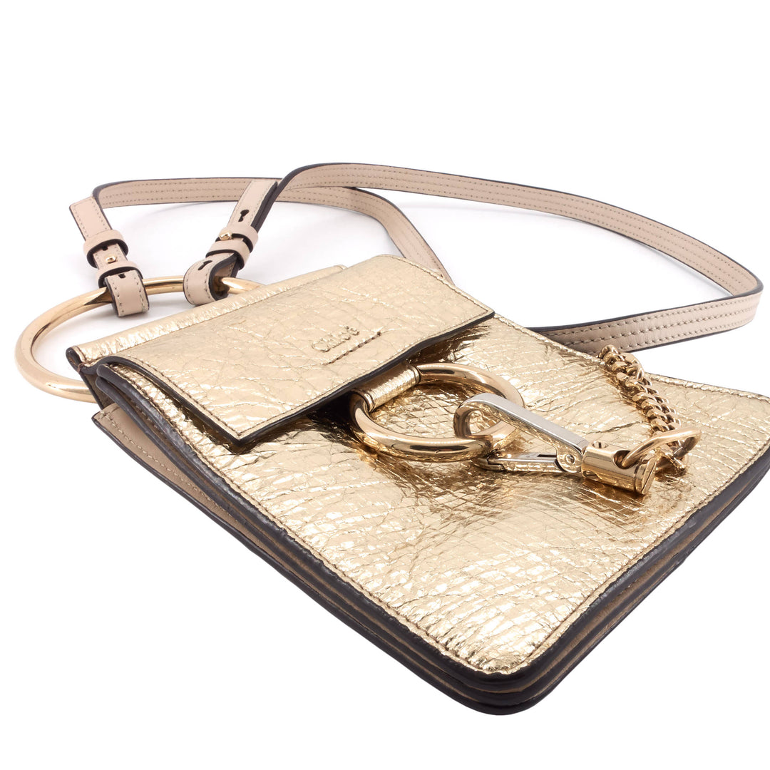 Mini Faye Metallic Calfskin Bag