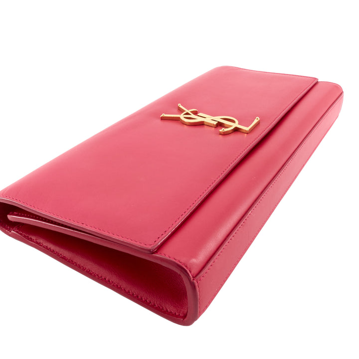 Cassandre Smooth Leather Clutch Bag