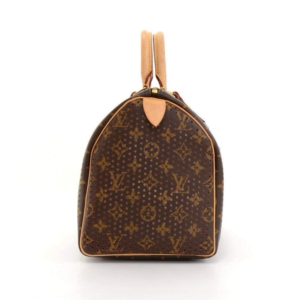 Louis Vuitton // Brown & Fuchsia Perforated Canvas 2006 Limited Edition Speedy  Bag – VSP Consignment