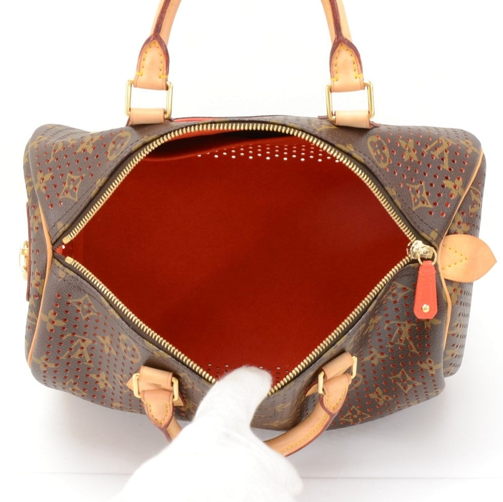 Louis Vuitton Speedy Handbag Perforated Monogram Canvas 30 Brown 2275382