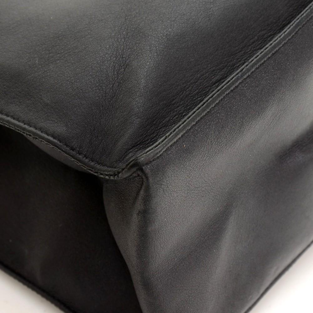 jumbo lambskin leather shoulder bag