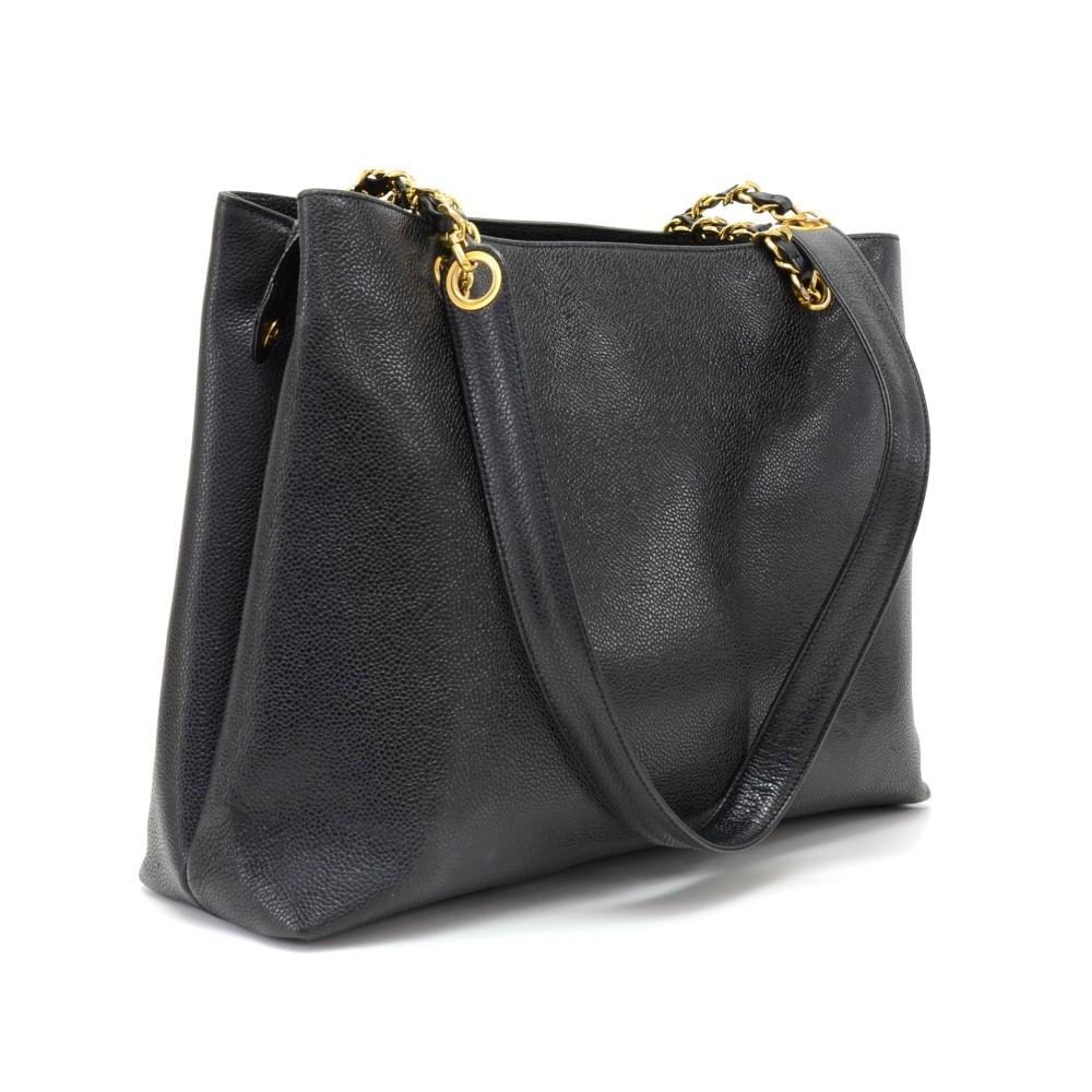 12" caviar leather shoulder bag