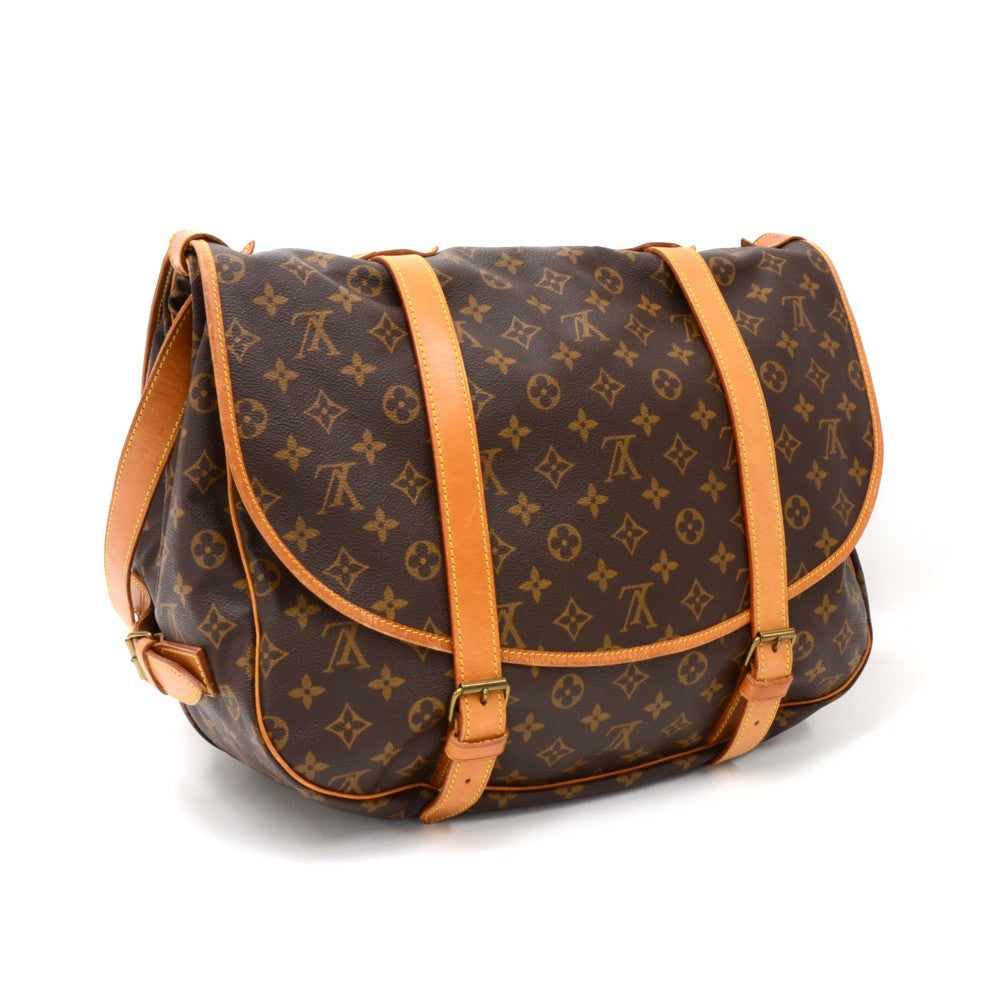 Louis Vuitton - Brown Monogram Canvas Saumur Monogram 43 Shoulder Bag