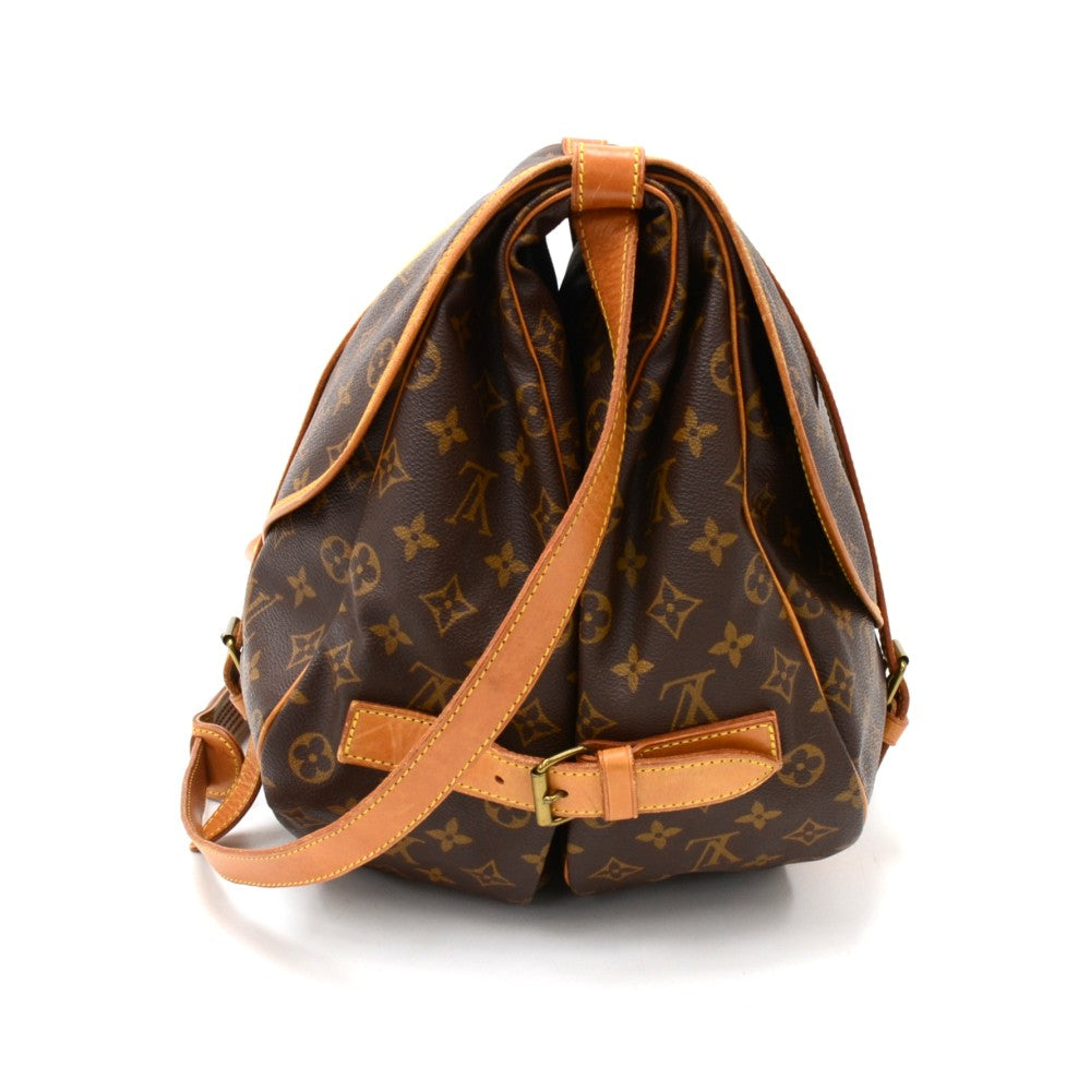 Louis Vuitton - Brown Monogram Canvas Saumur Monogram 43 Shoulder Bag