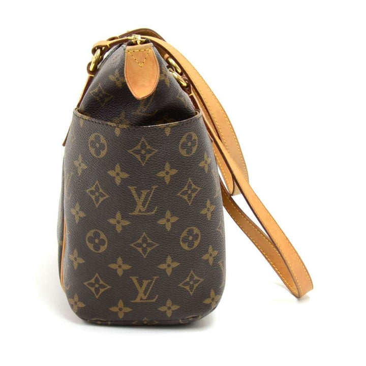 totally pm monogram canvas shoulder bag