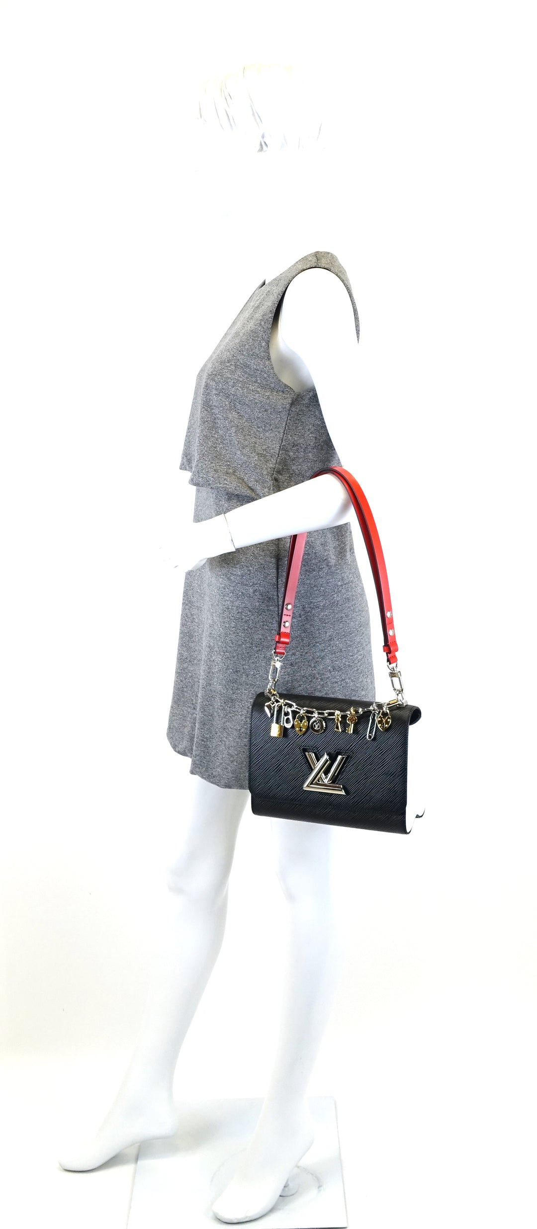 Louis Vuitton White Epi Leather Twist Love Lock Charms MM Bag at 1stDibs