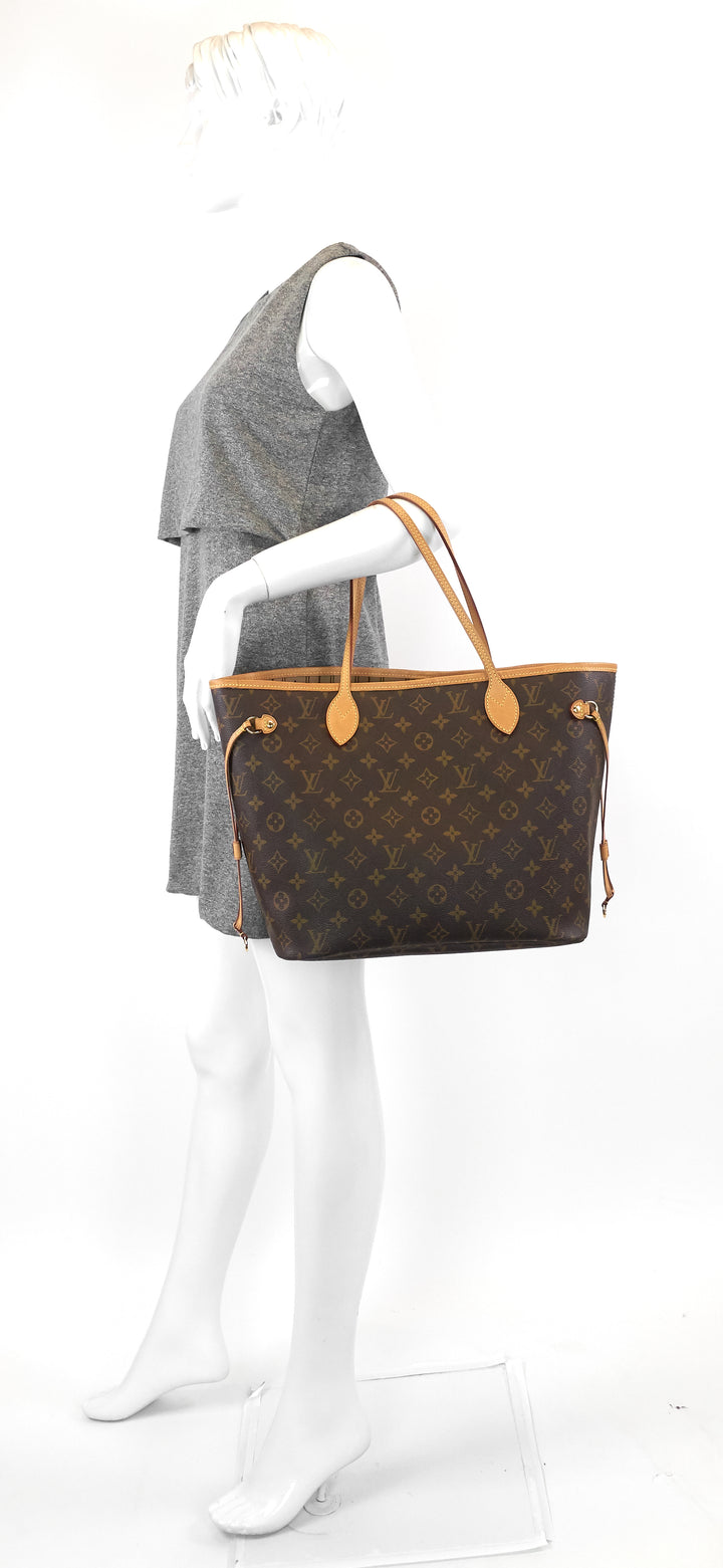 neverfull mm monogram canvas tote bag