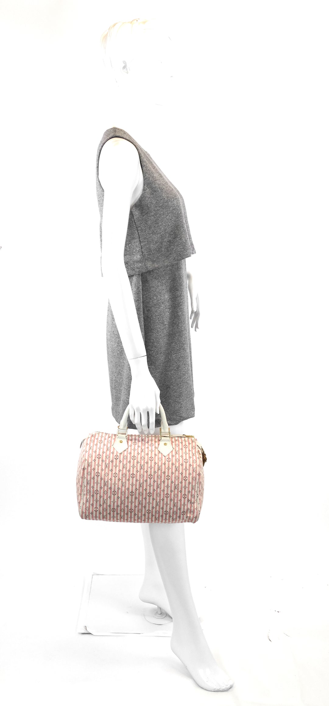 Louis Vuitton Pink Monogram Mini Lin Canvas Speedy 30