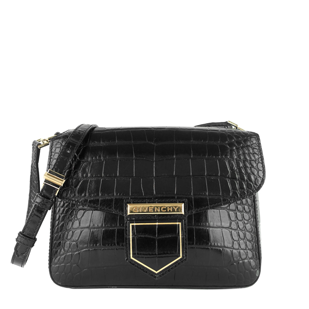 Nobile Crocodile Embossed Calfskin Leather Bag Poshbag Boutique