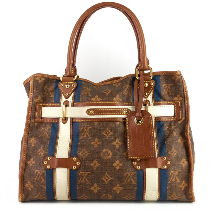 rayures tisse gm monogram canvas bag