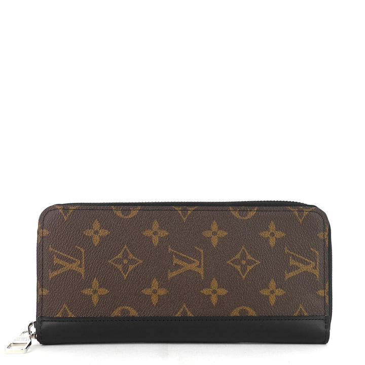 zippy monogram macassar canvas vertical bifold wallet