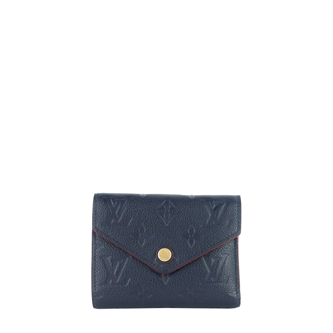 Louis Vuitton Monogram Empreinte Victorine Wallet, Navy