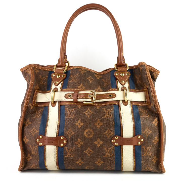 rayures tisse gm monogram canvas bag