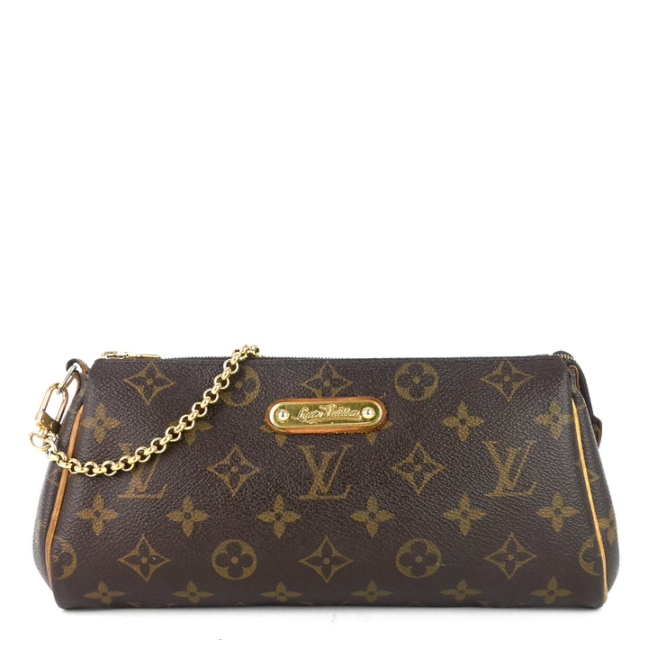 eva monogram canvas clutch bag