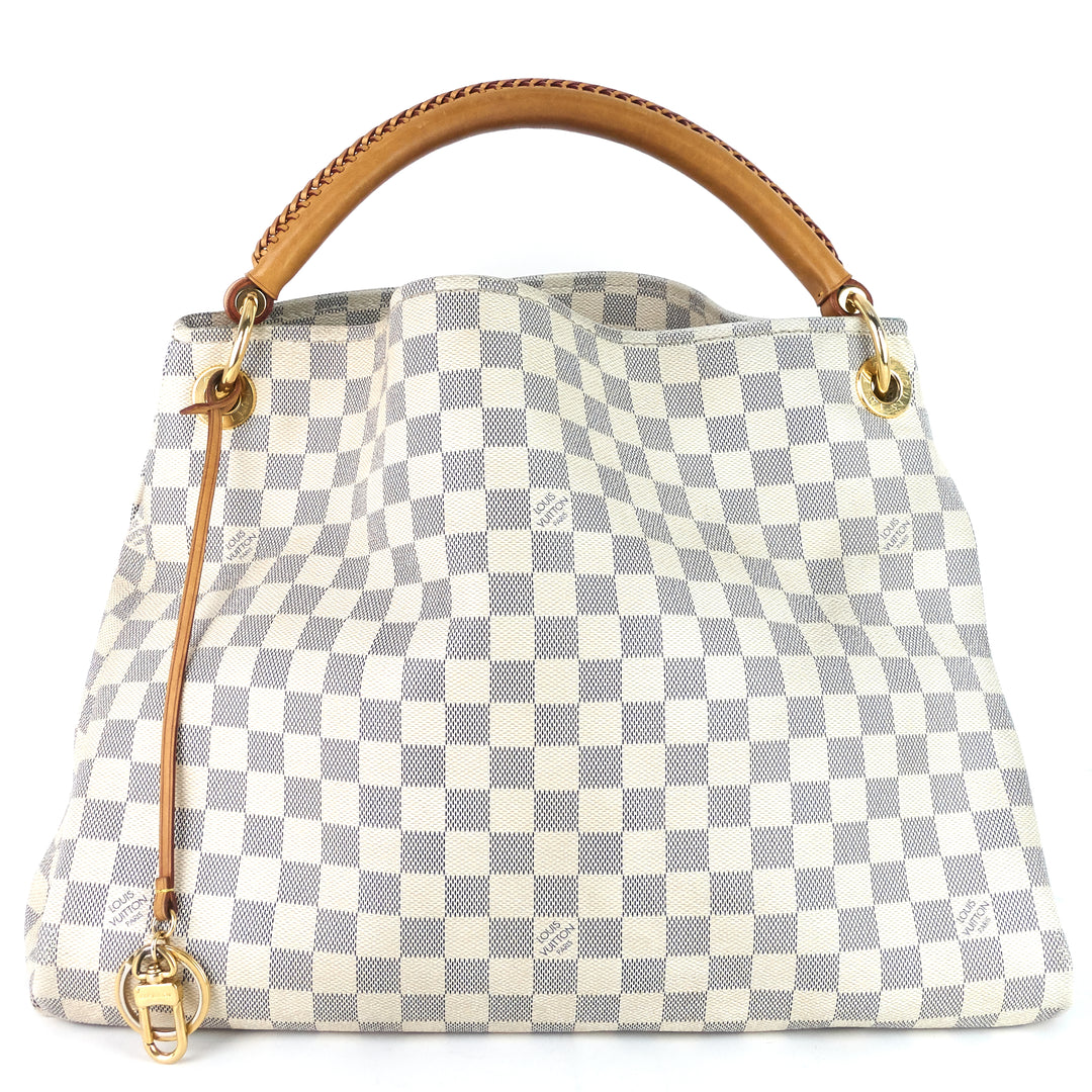 The Louis Vuitton Artsy in Azur Damier canvas is a beautiful bag