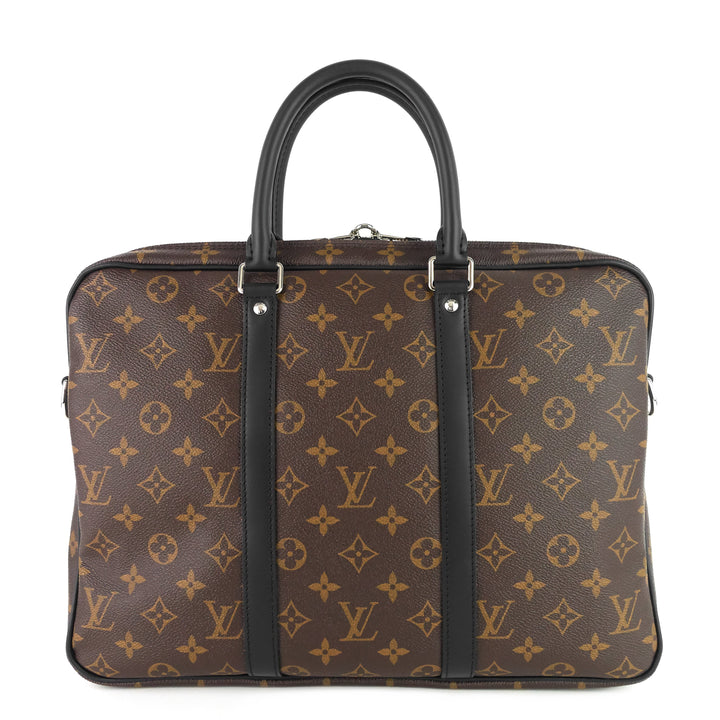 porte-documents voyage pm monogram macassar canvas briefcase bag