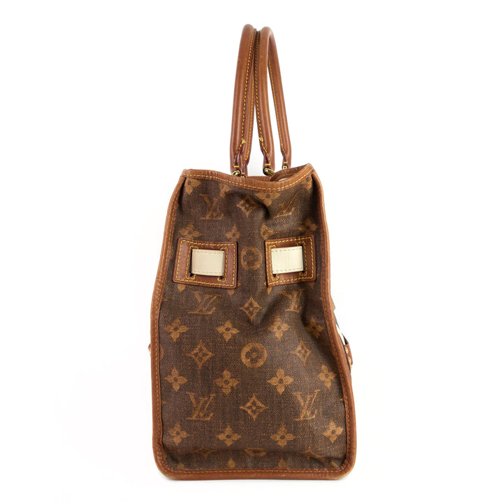 rayures tisse gm monogram canvas bag