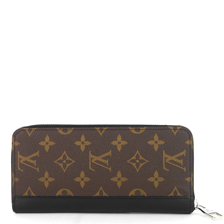 zippy monogram macassar canvas vertical bifold wallet