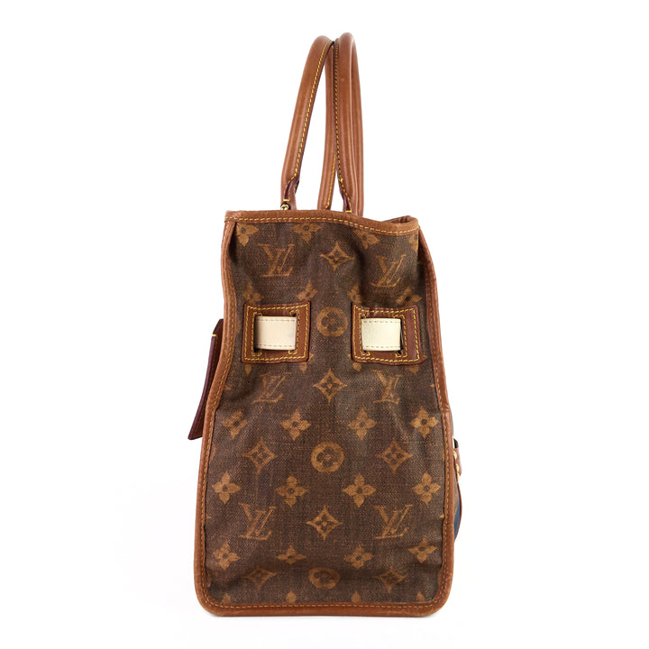 rayures tisse gm monogram canvas bag