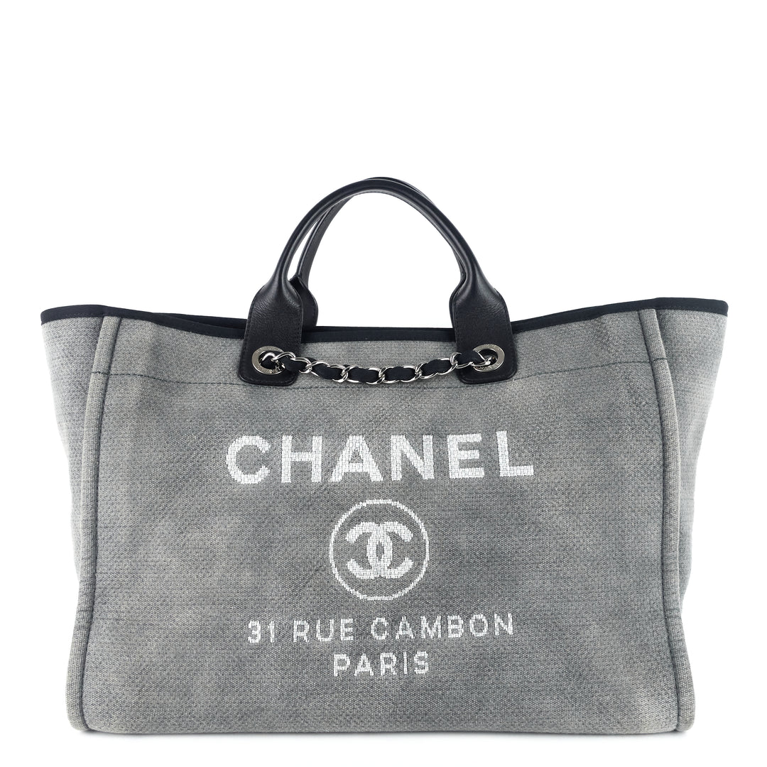 Chanel Deauville Medium Canvas Grey