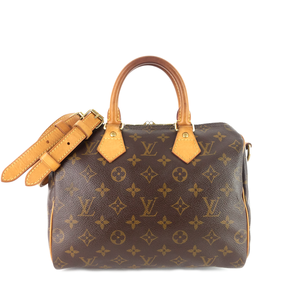 speedy 25 bandoulière monogram canvas bag