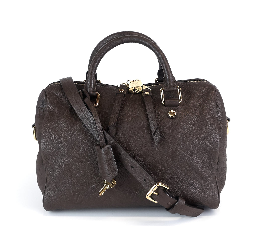 Louis Vuitton Speedy Bandoulière 25 Wine Monogram Empreinte