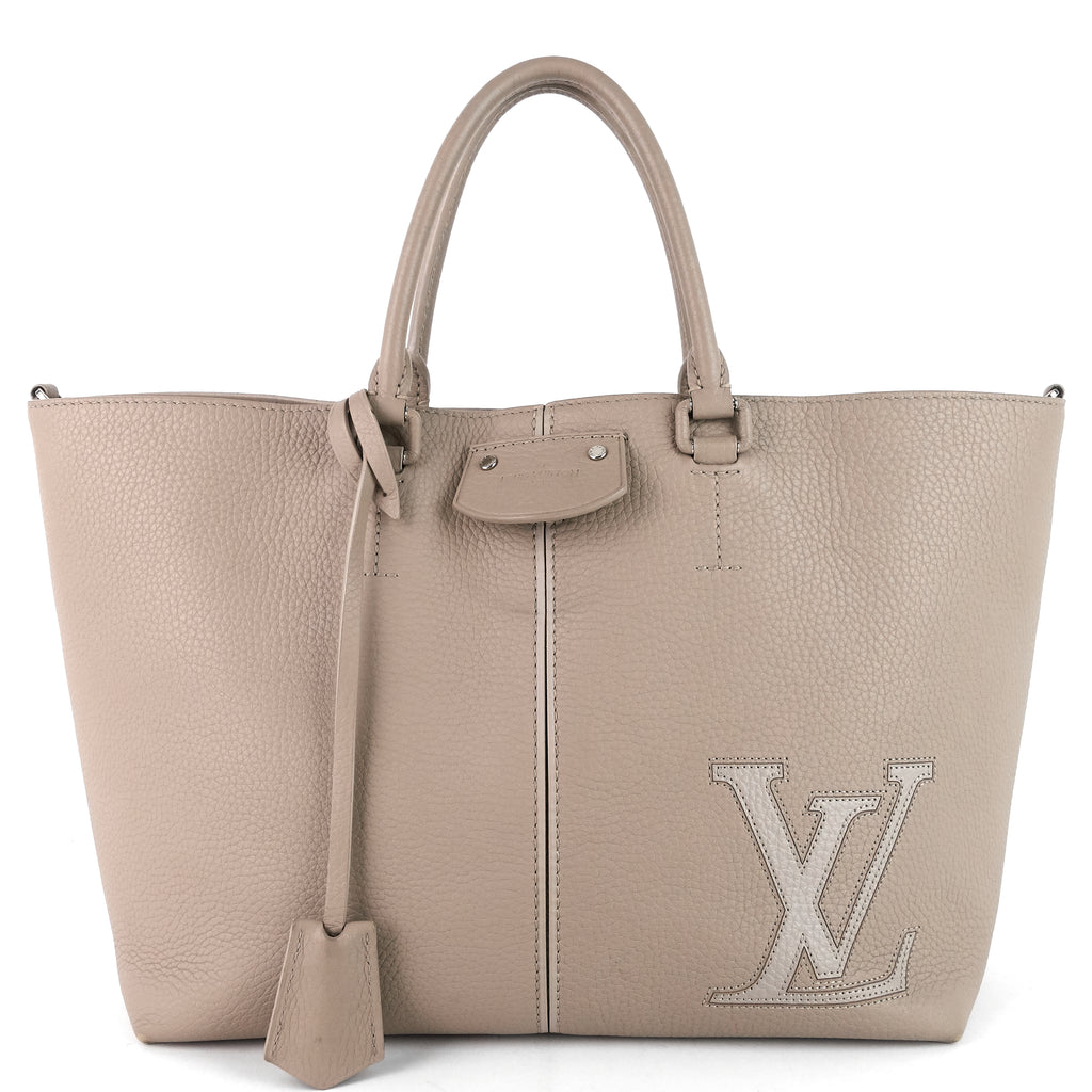 Beige Louis Vuitton Taurillon Pernelle Satchel