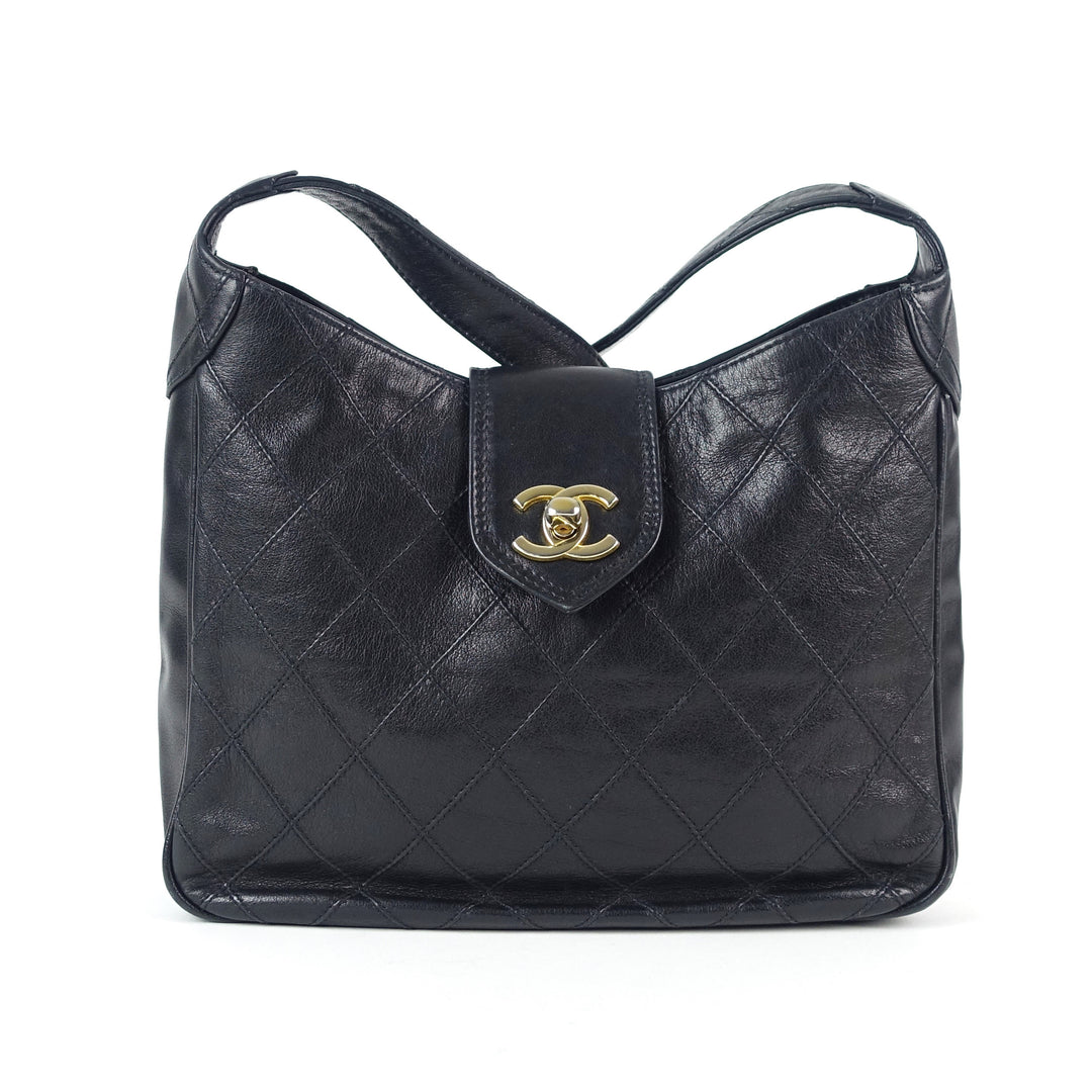 quilted leather shoulder bag