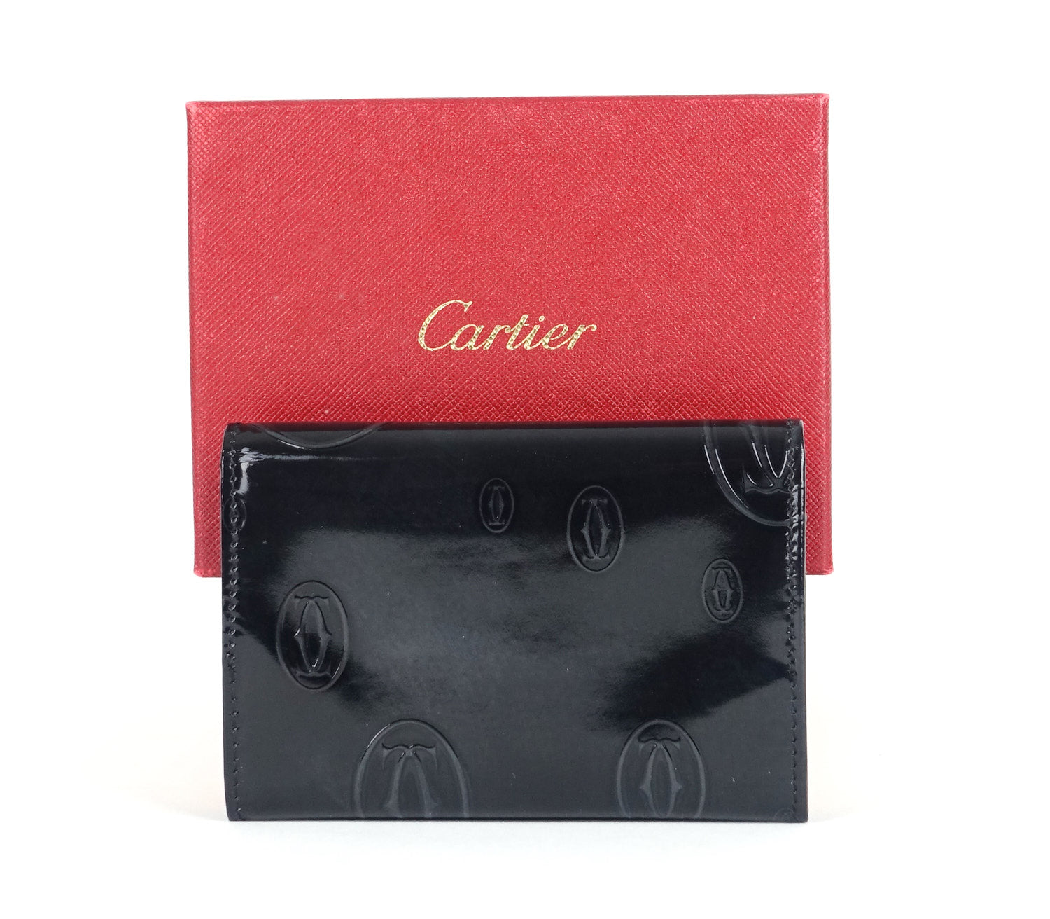 Cartier Happy Birthday Monogram Calf Leather Palladium Card Holder