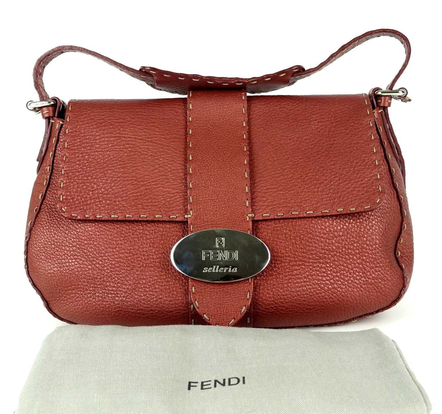 Selleria Pebbled Leather Flap Bag – Poshbag Boutique