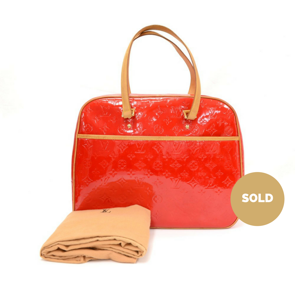 Patent leather handbag Louis Vuitton Gold in Patent leather - 20814512